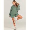 imageANRABESS Women 2 Piece Outfits Sweatshirt Shorts Sets 2024 Oversized Casual Lounge Sweat Set Sweatsuit Workout TracksuitDeep Green