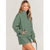 imageANRABESS Women 2 Piece Outfits Sweatshirt Shorts Sets 2024 Oversized Casual Lounge Sweat Set Sweatsuit Workout TracksuitDeep Green