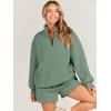 imageANRABESS Women 2 Piece Outfits Sweatshirt Shorts Sets 2024 Oversized Casual Lounge Sweat Set Sweatsuit Workout TracksuitDeep Green