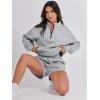 imageANRABESS Women 2 Piece Outfits Sweatshirt Shorts Sets 2024 Oversized Casual Lounge Sweat Set Sweatsuit Workout TracksuitGray