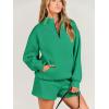 imageANRABESS Women 2 Piece Outfits Sweatshirt Shorts Sets 2024 Oversized Casual Lounge Sweat Set Sweatsuit Workout TracksuitGreen