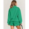 imageANRABESS Women 2 Piece Outfits Sweatshirt Shorts Sets 2024 Oversized Casual Lounge Sweat Set Sweatsuit Workout TracksuitGreen