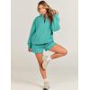 imageANRABESS Women 2 Piece Outfits Sweatshirt Shorts Sets 2024 Oversized Casual Lounge Sweat Set Sweatsuit Workout TracksuitLake Green