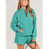 imageANRABESS Women 2 Piece Outfits Sweatshirt Shorts Sets 2024 Oversized Casual Lounge Sweat Set Sweatsuit Workout TracksuitLake Green