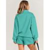 imageANRABESS Women 2 Piece Outfits Sweatshirt Shorts Sets 2024 Oversized Casual Lounge Sweat Set Sweatsuit Workout TracksuitLake Green