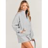 imageANRABESS Women 2 Piece Outfits Sweatshirt Shorts Sets 2024 Oversized Casual Lounge Sweat Set Sweatsuit Workout TracksuitLight Gray