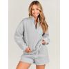 imageANRABESS Women 2 Piece Outfits Sweatshirt Shorts Sets 2024 Oversized Casual Lounge Sweat Set Sweatsuit Workout TracksuitLight Gray