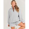 imageANRABESS Women 2 Piece Outfits Sweatshirt Shorts Sets 2024 Oversized Casual Lounge Sweat Set Sweatsuit Workout TracksuitLight Gray