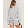 imageANRABESS Women 2 Piece Outfits Sweatshirt Shorts Sets 2024 Oversized Casual Lounge Sweat Set Sweatsuit Workout TracksuitLight Gray