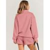 imageANRABESS Women 2 Piece Outfits Sweatshirt Shorts Sets 2024 Oversized Casual Lounge Sweat Set Sweatsuit Workout TracksuitPeach