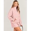 imageANRABESS Women 2 Piece Outfits Sweatshirt Shorts Sets 2024 Oversized Casual Lounge Sweat Set Sweatsuit Workout TracksuitPink