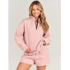 imageANRABESS Women 2 Piece Outfits Sweatshirt Shorts Sets 2024 Oversized Casual Lounge Sweat Set Sweatsuit Workout TracksuitPink