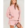 imageANRABESS Women 2 Piece Outfits Sweatshirt Shorts Sets 2024 Oversized Casual Lounge Sweat Set Sweatsuit Workout TracksuitPink
