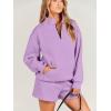 imageANRABESS Women 2 Piece Outfits Sweatshirt Shorts Sets 2024 Oversized Casual Lounge Sweat Set Sweatsuit Workout TracksuitPurple