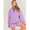 imageANRABESS Women 2 Piece Outfits Sweatshirt Shorts Sets 2024 Oversized Casual Lounge Sweat Set Sweatsuit Workout TracksuitPurple