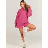 imageANRABESS Women 2 Piece Outfits Sweatshirt Shorts Sets 2024 Oversized Casual Lounge Sweat Set Sweatsuit Workout TracksuitRed