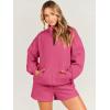 imageANRABESS Women 2 Piece Outfits Sweatshirt Shorts Sets 2024 Oversized Casual Lounge Sweat Set Sweatsuit Workout TracksuitRed