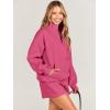 imageANRABESS Women 2 Piece Outfits Sweatshirt Shorts Sets 2024 Oversized Casual Lounge Sweat Set Sweatsuit Workout TracksuitRed