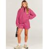 imageANRABESS Women 2 Piece Outfits Sweatshirt Shorts Sets 2024 Oversized Casual Lounge Sweat Set Sweatsuit Workout TracksuitRed