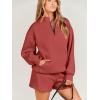 imageANRABESS Women 2 Piece Outfits Sweatshirt Shorts Sets 2024 Oversized Casual Lounge Sweat Set Sweatsuit Workout TracksuitRust