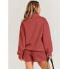 imageANRABESS Women 2 Piece Outfits Sweatshirt Shorts Sets 2024 Oversized Casual Lounge Sweat Set Sweatsuit Workout TracksuitRust