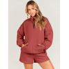 imageANRABESS Women 2 Piece Outfits Sweatshirt Shorts Sets 2024 Oversized Casual Lounge Sweat Set Sweatsuit Workout TracksuitRust