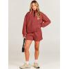 imageANRABESS Women 2 Piece Outfits Sweatshirt Shorts Sets 2024 Oversized Casual Lounge Sweat Set Sweatsuit Workout TracksuitRust