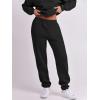 imageANRABESS Women 2 Piece Outfits Sweatsuit Oversized Half Zip Sweatshirt Jogger Sweatpants Tracksuit Lounge Set 2024 ClothesBlack