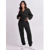imageANRABESS Women 2 Piece Outfits Sweatsuit Oversized Half Zip Sweatshirt Jogger Sweatpants Tracksuit Lounge Set 2024 ClothesBlack