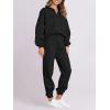 imageANRABESS Women 2 Piece Outfits Sweatsuit Oversized Half Zip Sweatshirt Jogger Sweatpants Tracksuit Lounge Set 2024 ClothesBlack