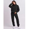 imageANRABESS Women 2 Piece Outfits Sweatsuit Oversized Half Zip Sweatshirt Jogger Sweatpants Tracksuit Lounge Set 2024 ClothesBlack