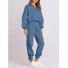imageANRABESS Women 2 Piece Outfits Sweatsuit Oversized Half Zip Sweatshirt Jogger Sweatpants Tracksuit Lounge Set 2024 ClothesBlue