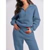 imageANRABESS Women 2 Piece Outfits Sweatsuit Oversized Half Zip Sweatshirt Jogger Sweatpants Tracksuit Lounge Set 2024 ClothesBlue