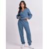 imageANRABESS Women 2 Piece Outfits Sweatsuit Oversized Half Zip Sweatshirt Jogger Sweatpants Tracksuit Lounge Set 2024 ClothesBlue