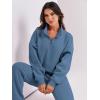 imageANRABESS Women 2 Piece Outfits Sweatsuit Oversized Half Zip Sweatshirt Jogger Sweatpants Tracksuit Lounge Set 2024 ClothesBlue
