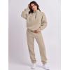imageANRABESS Women 2 Piece Outfits Sweatsuit Oversized Half Zip Sweatshirt Jogger Sweatpants Tracksuit Lounge Set 2024 ClothesBrown