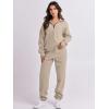 imageANRABESS Women 2 Piece Outfits Sweatsuit Oversized Half Zip Sweatshirt Jogger Sweatpants Tracksuit Lounge Set 2024 ClothesBrown