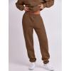 imageANRABESS Women 2 Piece Outfits Sweatsuit Oversized Half Zip Sweatshirt Jogger Sweatpants Tracksuit Lounge Set 2024 ClothesCoffee