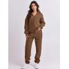 imageANRABESS Women 2 Piece Outfits Sweatsuit Oversized Half Zip Sweatshirt Jogger Sweatpants Tracksuit Lounge Set 2024 ClothesCoffee