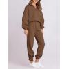 imageANRABESS Women 2 Piece Outfits Sweatsuit Oversized Half Zip Sweatshirt Jogger Sweatpants Tracksuit Lounge Set 2024 ClothesCoffee