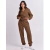 imageANRABESS Women 2 Piece Outfits Sweatsuit Oversized Half Zip Sweatshirt Jogger Sweatpants Tracksuit Lounge Set 2024 ClothesCoffee