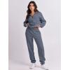imageANRABESS Women 2 Piece Outfits Sweatsuit Oversized Half Zip Sweatshirt Jogger Sweatpants Tracksuit Lounge Set 2024 ClothesDark Grey