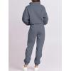 imageANRABESS Women 2 Piece Outfits Sweatsuit Oversized Half Zip Sweatshirt Jogger Sweatpants Tracksuit Lounge Set 2024 ClothesDark Grey