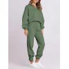 imageANRABESS Women 2 Piece Outfits Sweatsuit Oversized Half Zip Sweatshirt Jogger Sweatpants Tracksuit Lounge Set 2024 ClothesDeep Green