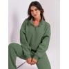 imageANRABESS Women 2 Piece Outfits Sweatsuit Oversized Half Zip Sweatshirt Jogger Sweatpants Tracksuit Lounge Set 2024 ClothesDeep Green