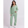 imageANRABESS Women 2 Piece Outfits Sweatsuit Oversized Half Zip Sweatshirt Jogger Sweatpants Tracksuit Lounge Set 2024 ClothesGreen