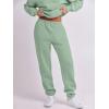 imageANRABESS Women 2 Piece Outfits Sweatsuit Oversized Half Zip Sweatshirt Jogger Sweatpants Tracksuit Lounge Set 2024 ClothesGreen