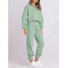 imageANRABESS Women 2 Piece Outfits Sweatsuit Oversized Half Zip Sweatshirt Jogger Sweatpants Tracksuit Lounge Set 2024 ClothesGreen
