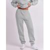 imageANRABESS Women 2 Piece Outfits Sweatsuit Oversized Half Zip Sweatshirt Jogger Sweatpants Tracksuit Lounge Set 2024 ClothesGrey