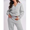 imageANRABESS Women 2 Piece Outfits Sweatsuit Oversized Half Zip Sweatshirt Jogger Sweatpants Tracksuit Lounge Set 2024 ClothesGrey
